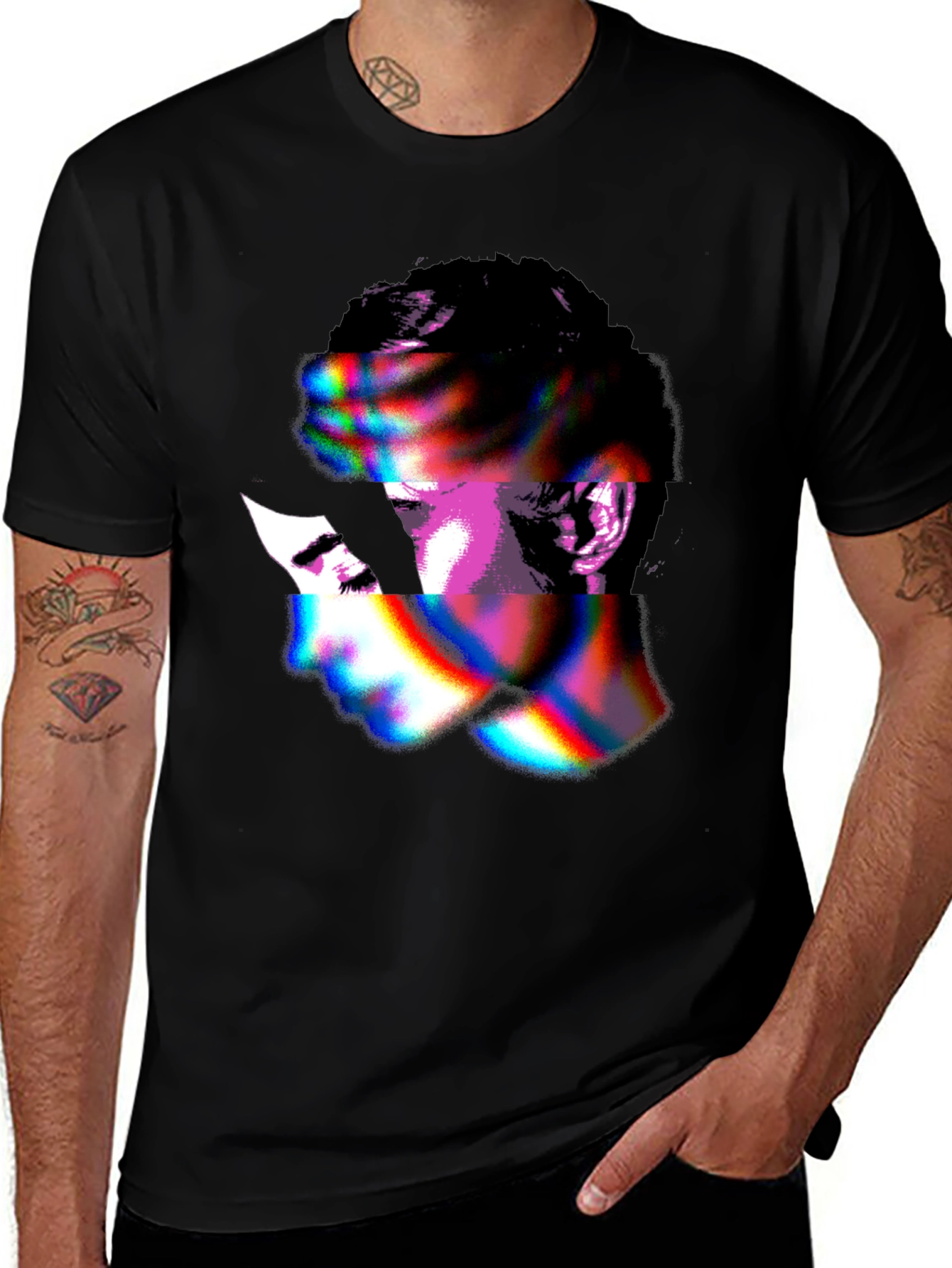 Abstract Face Graphic T-Shirt - Unique Style