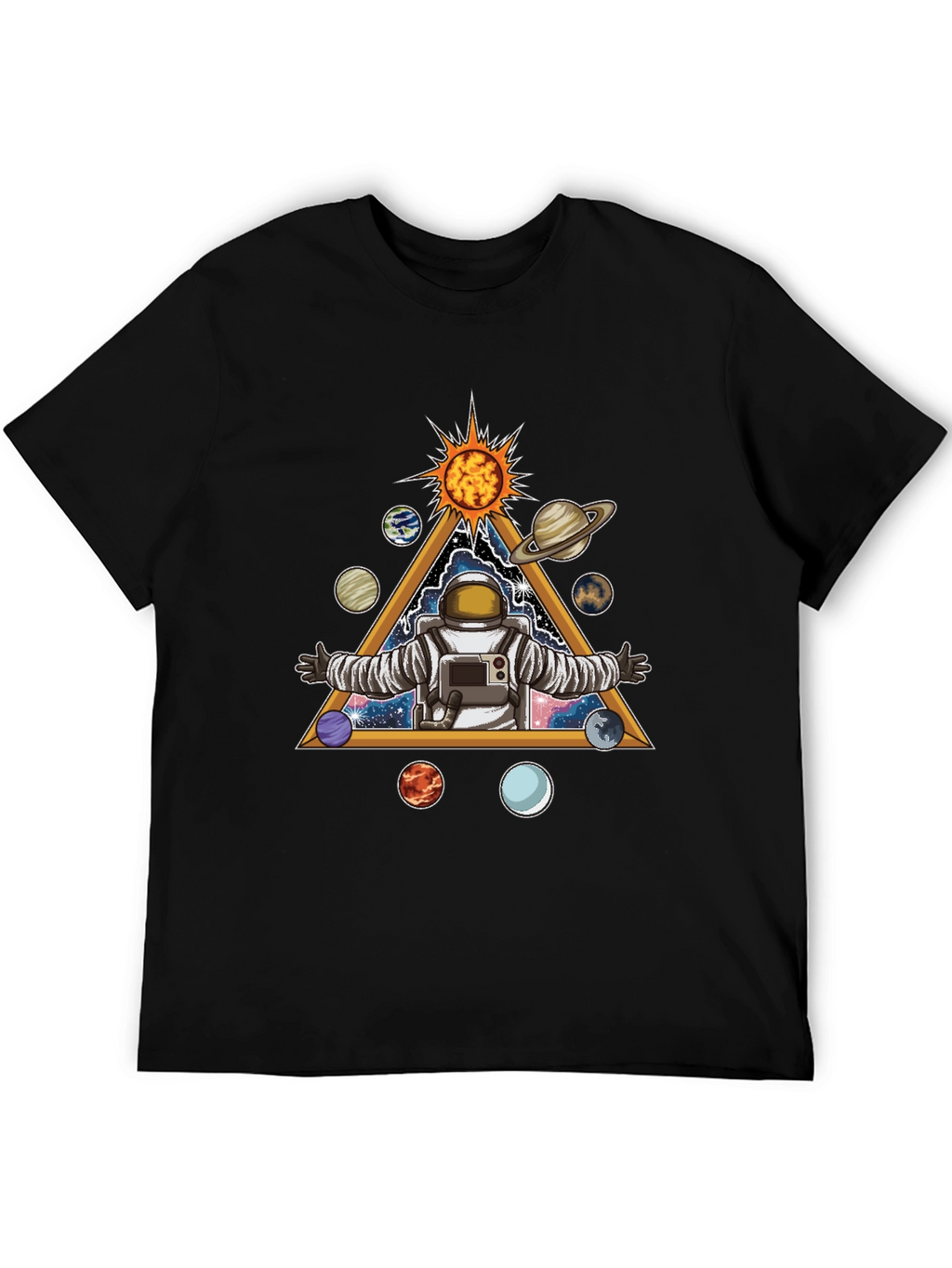 Astronaut Solar System Graphic Tee