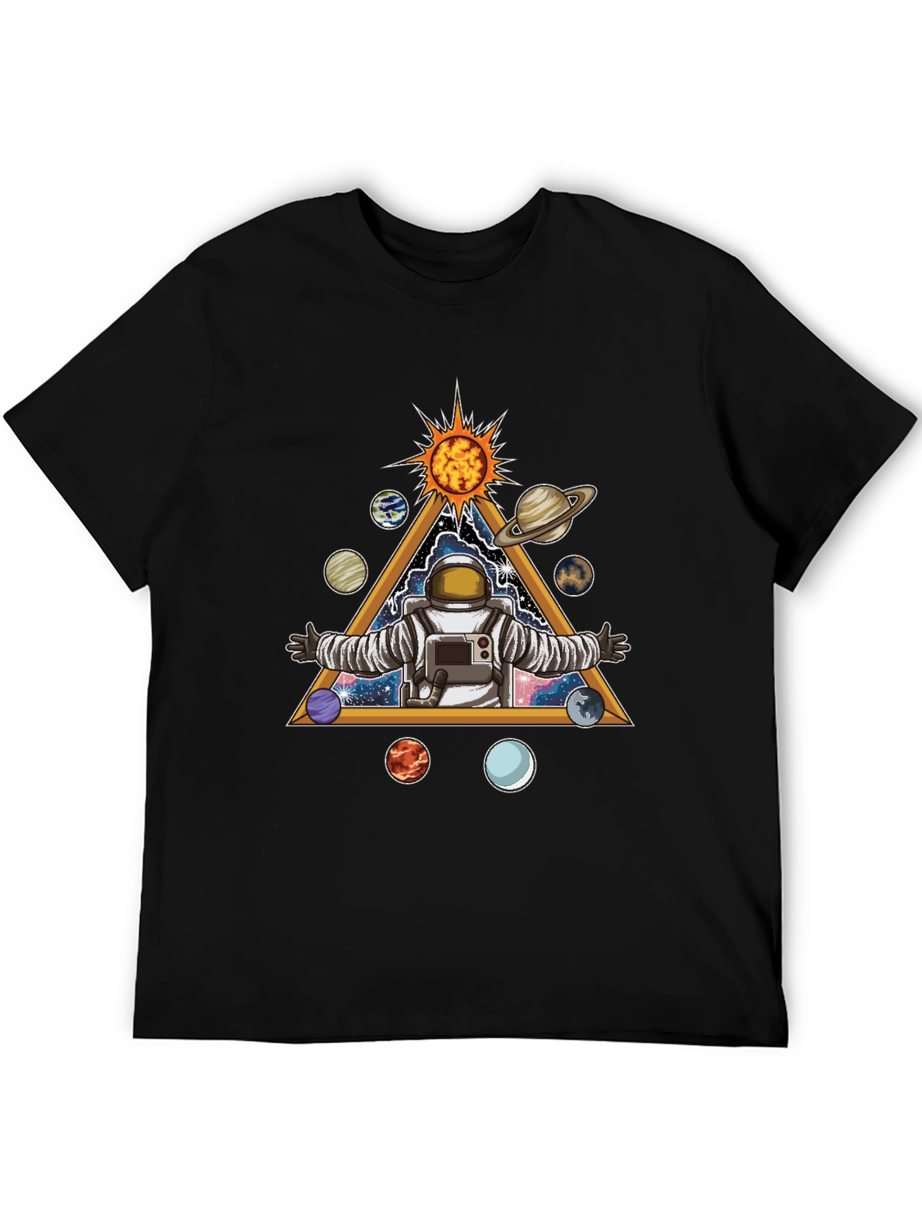 Astronaut Solar System Graphic Tee