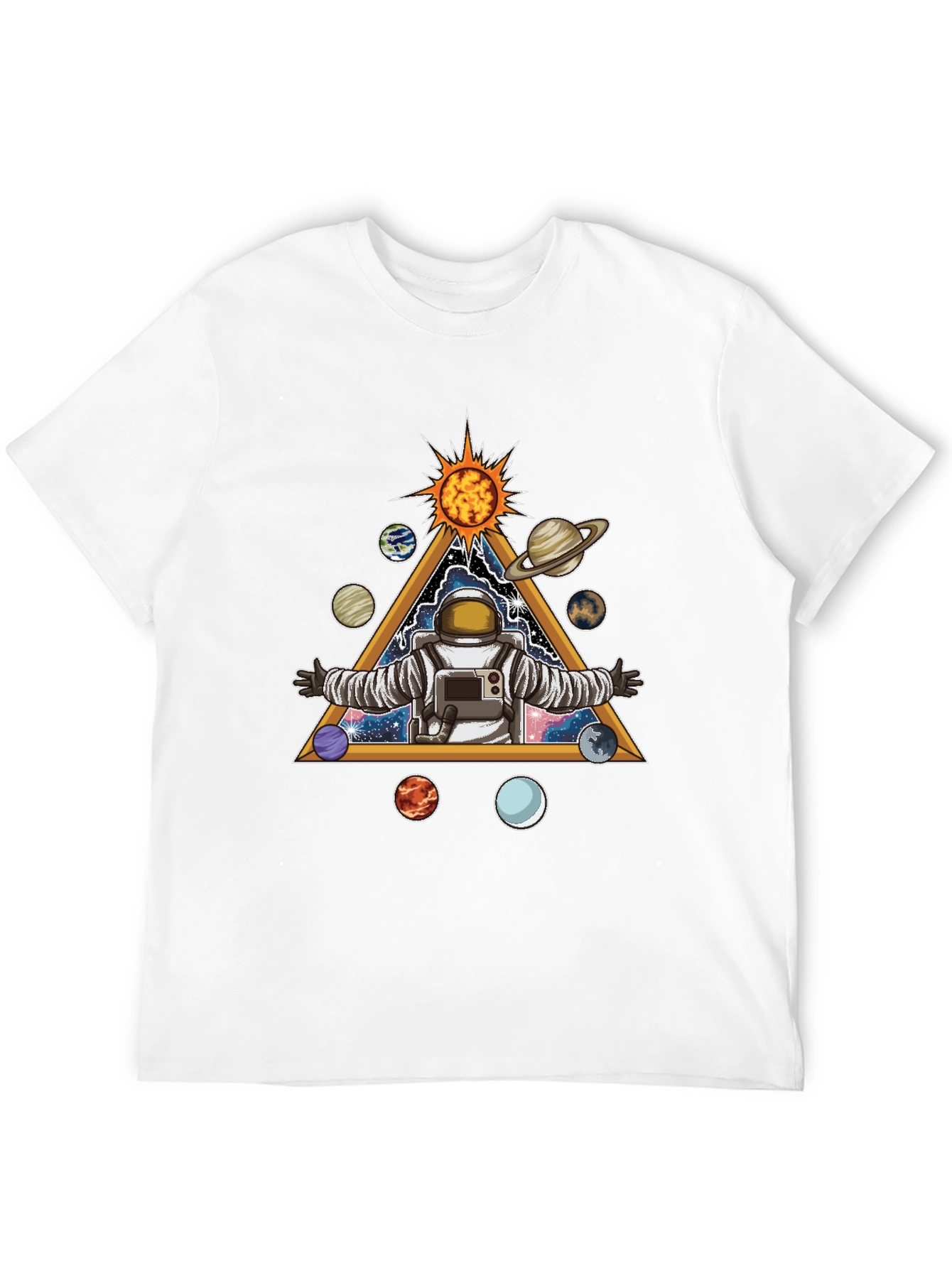 Astronaut Solar System Graphic Tee