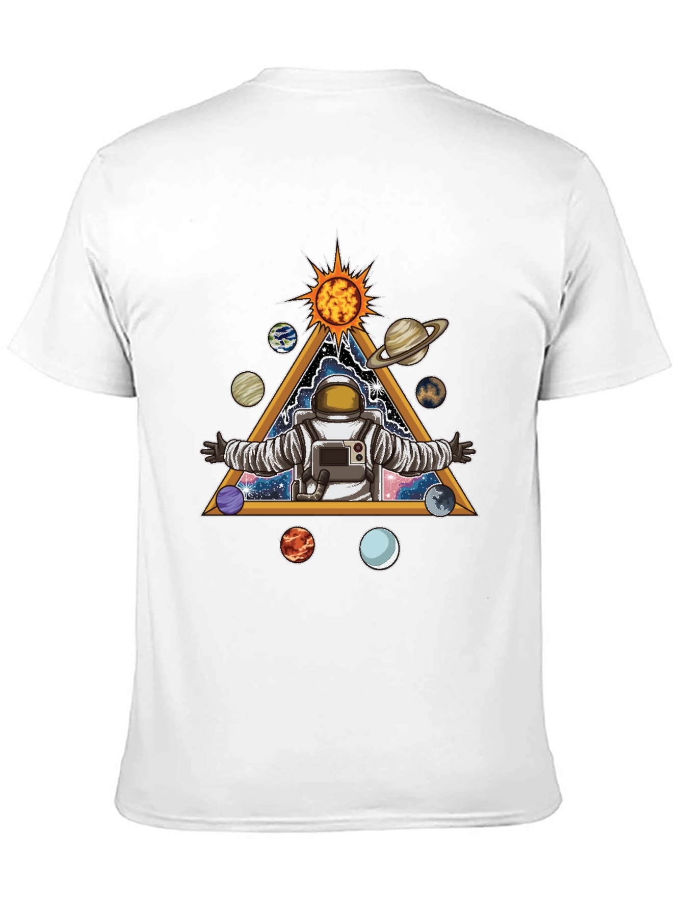 Astronaut Solar System Graphic Tee