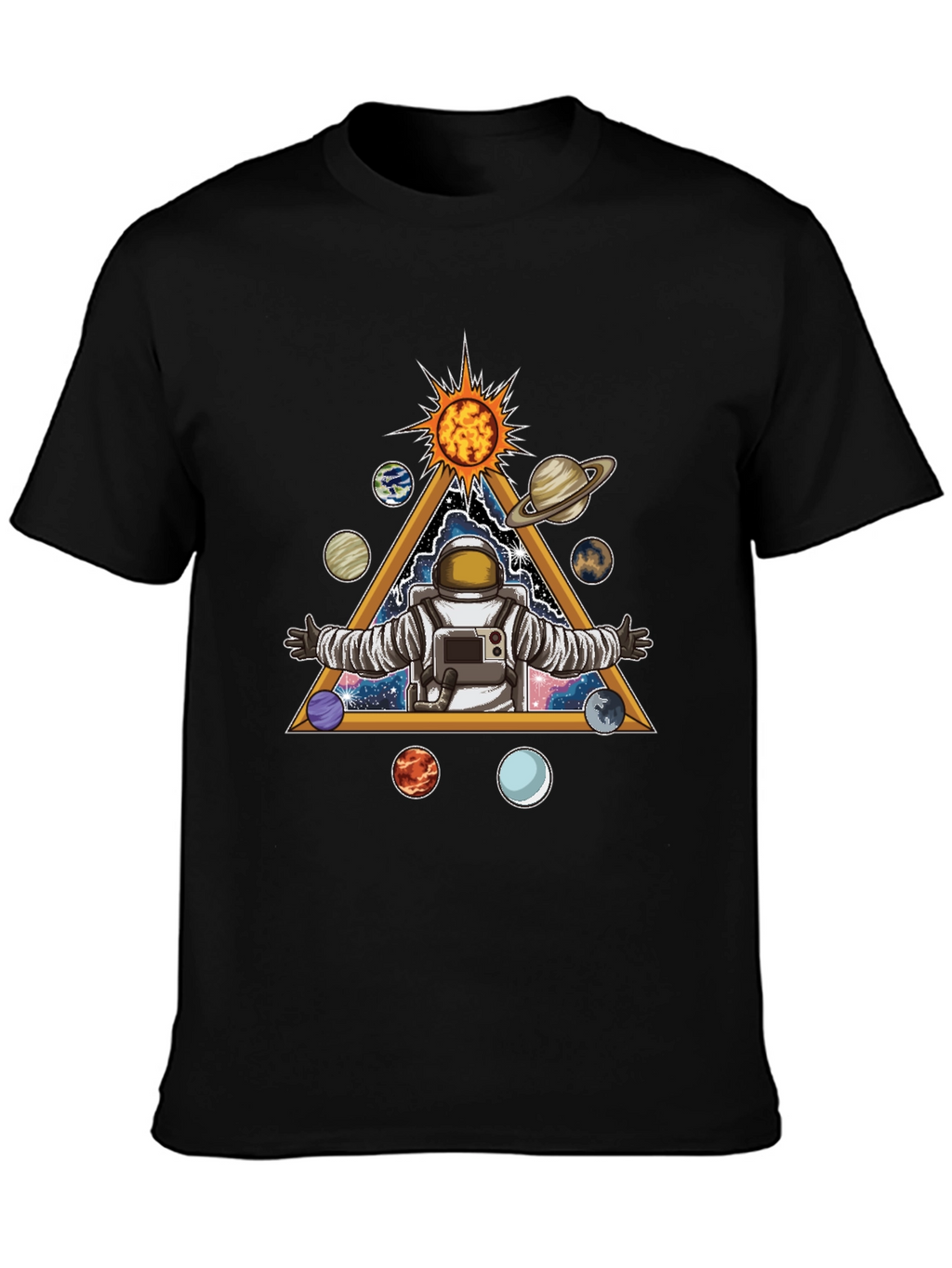 Astronaut Solar System Graphic Tee