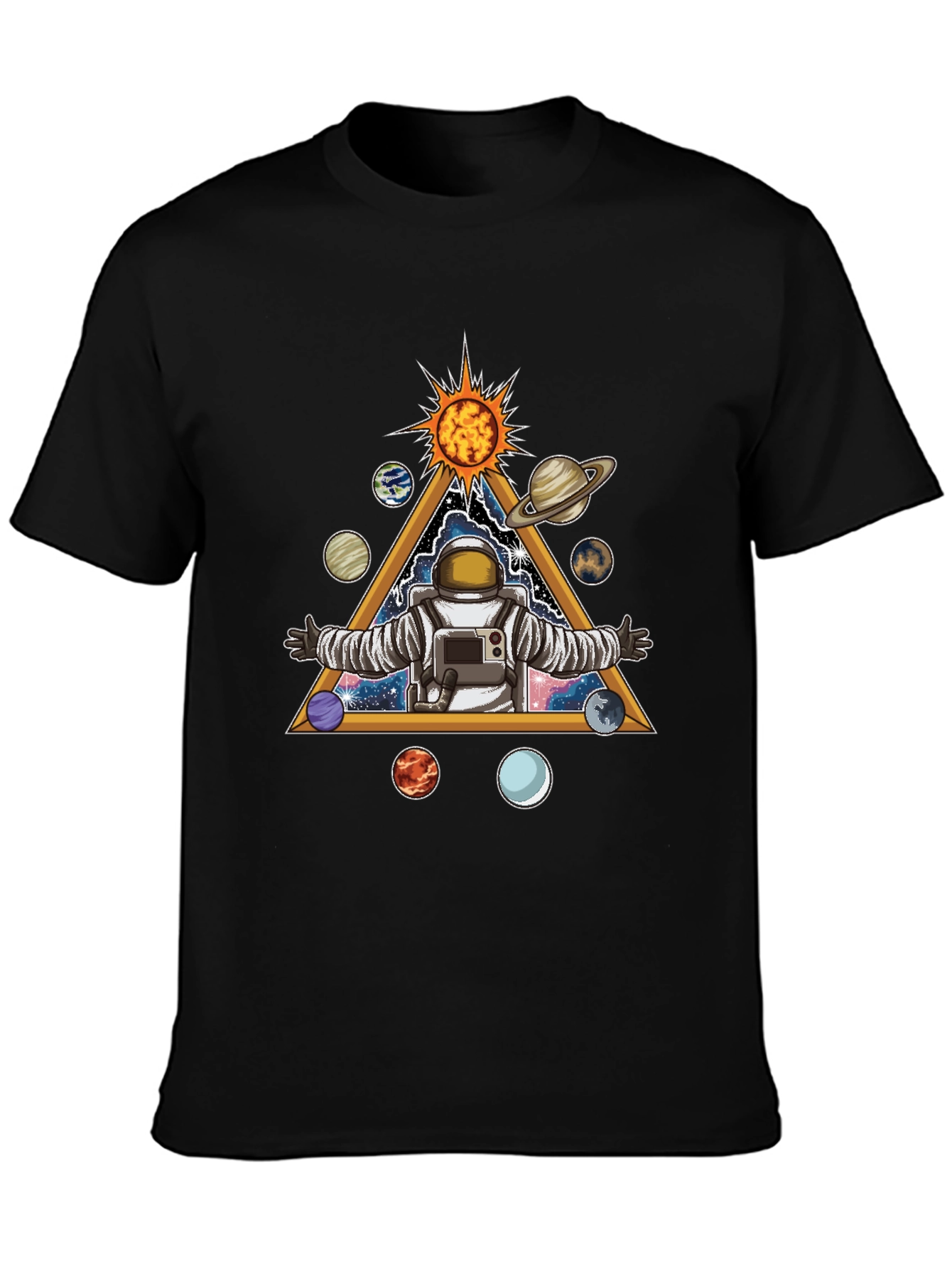 Astronaut Solar System Graphic Tee