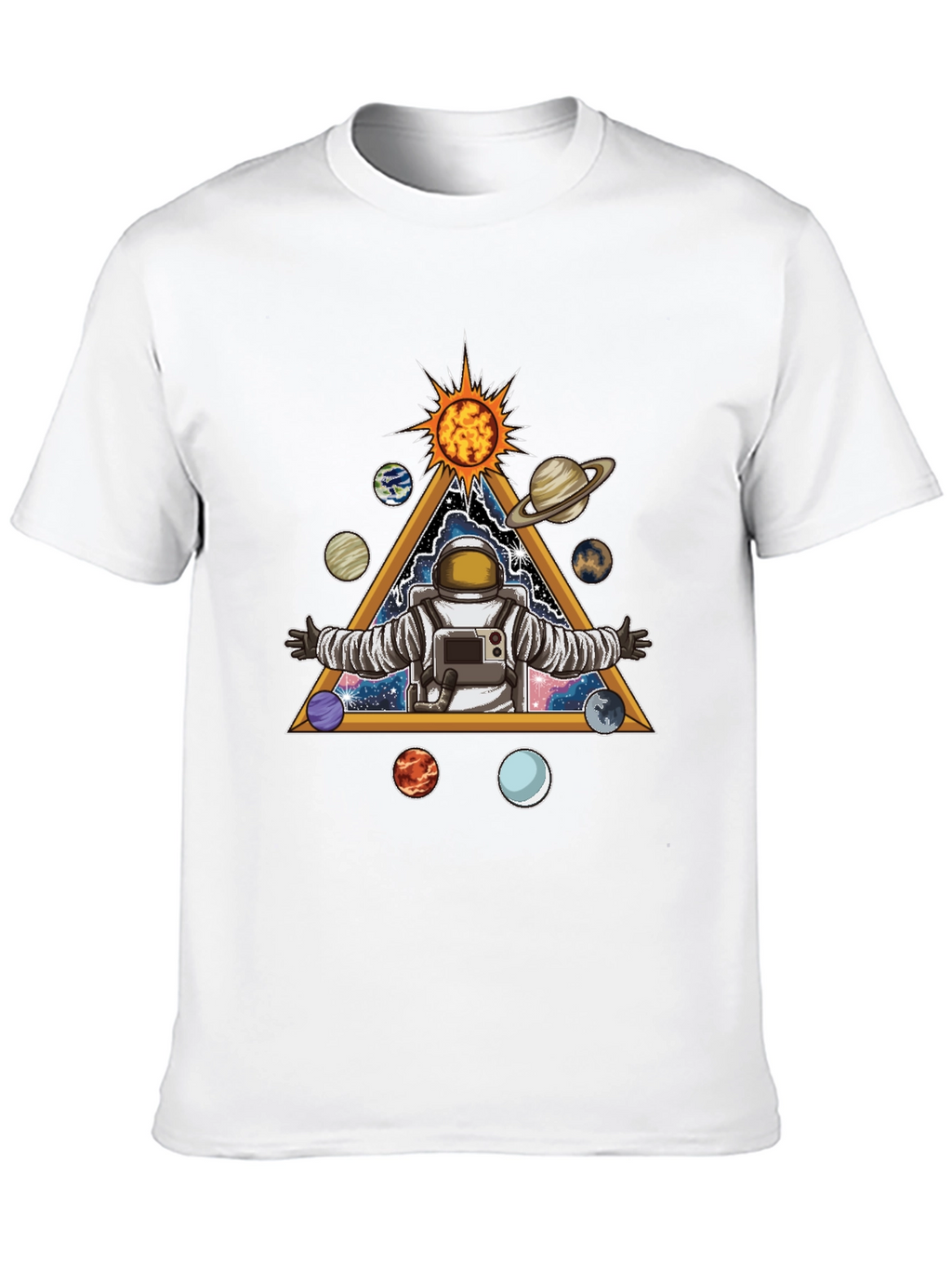 Astronaut Solar System Graphic Tee