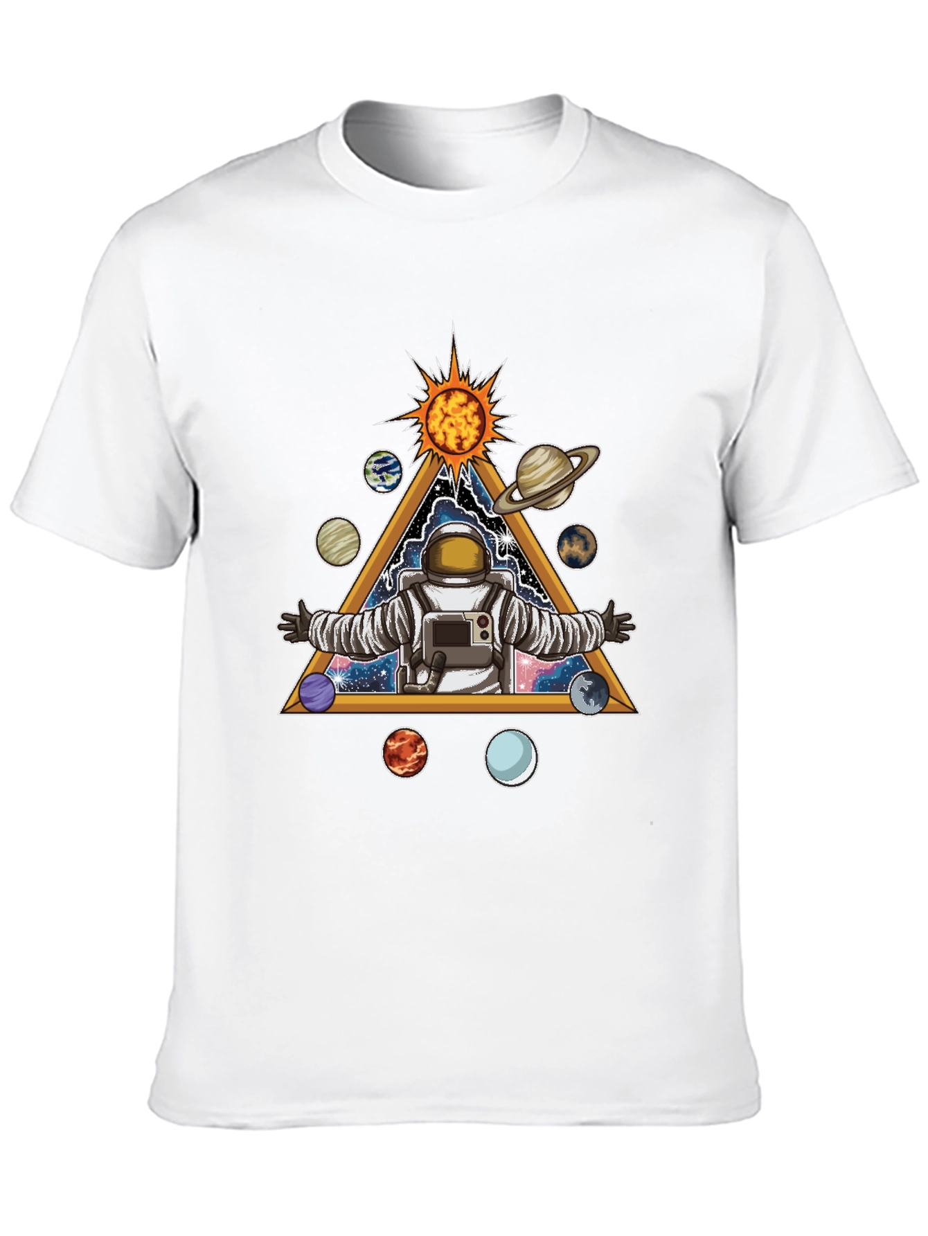 Astronaut Solar System Graphic Tee