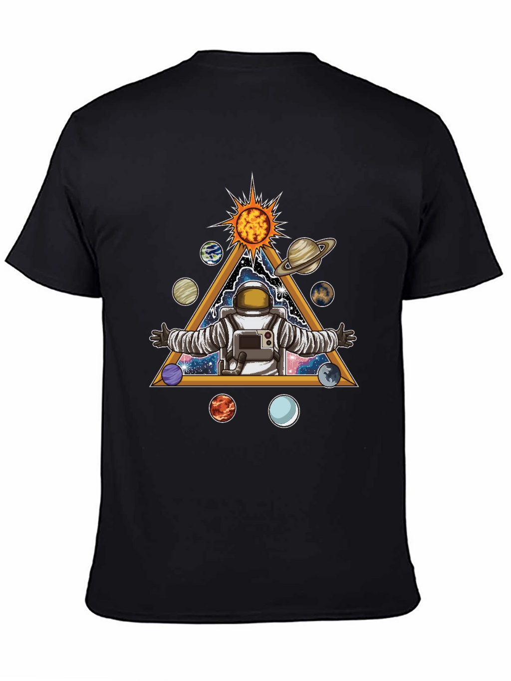 Astronaut Solar System Graphic Tee