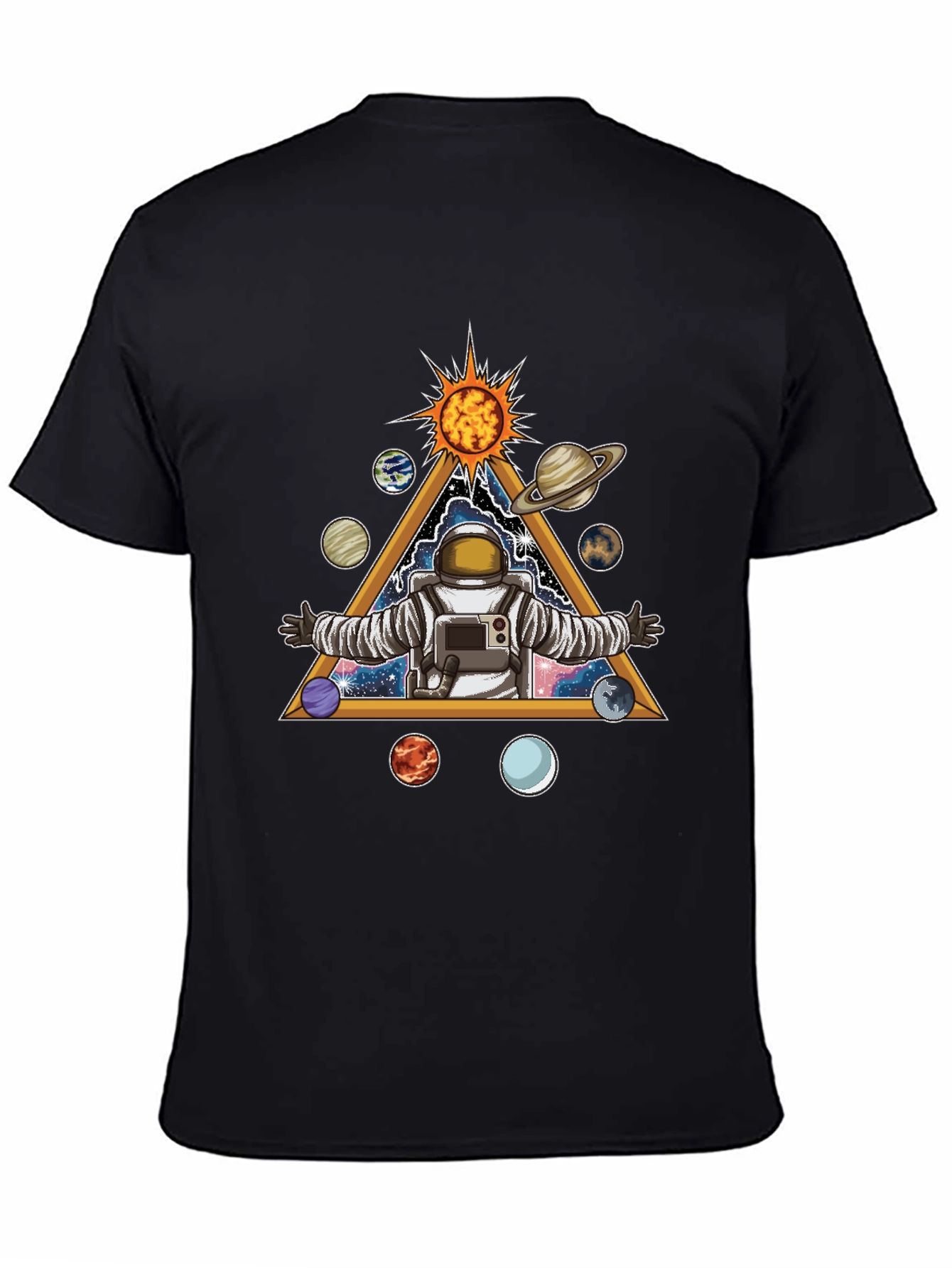 Astronaut Solar System Graphic Tee