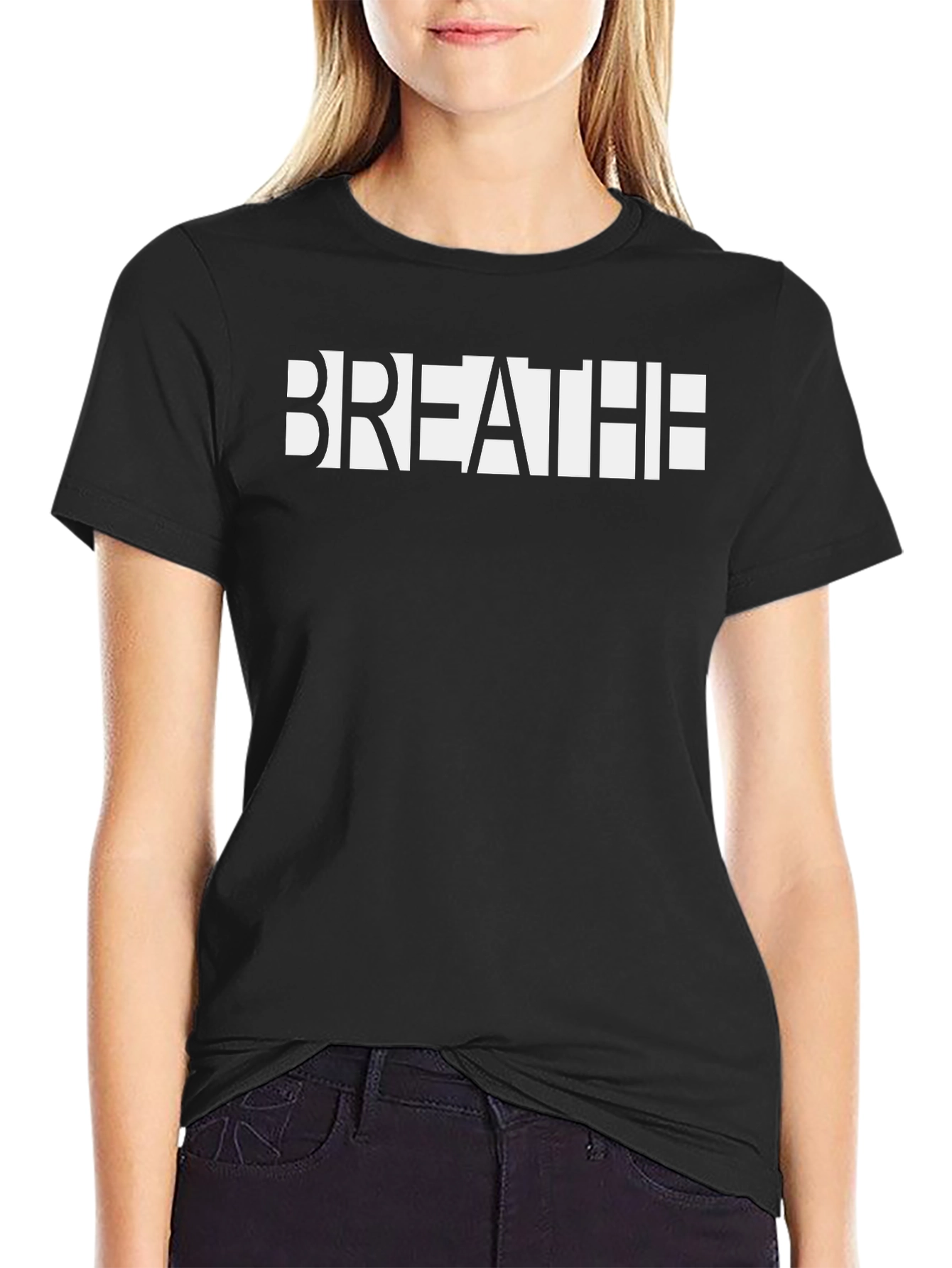 Breathe Graphic Tee - Relaxed Fit Cotton T-Shirt
