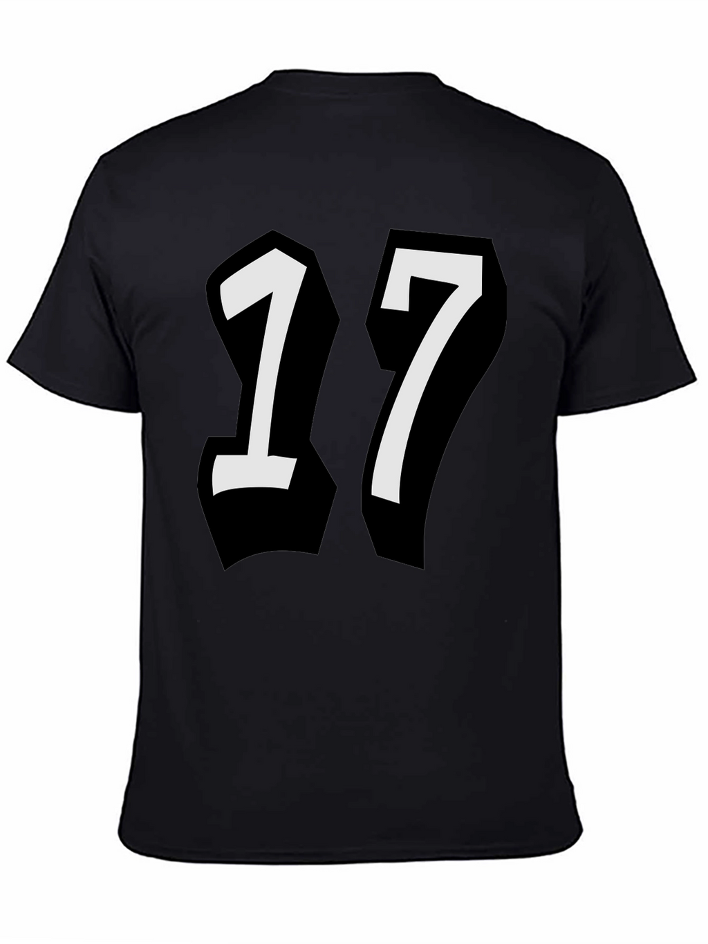Bold Number 17 Black T-Shirt