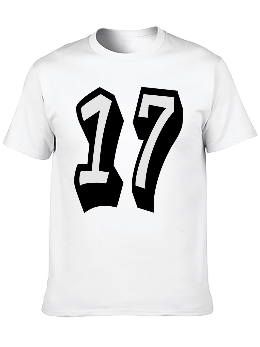 Bold Number 17 Black T-Shirt