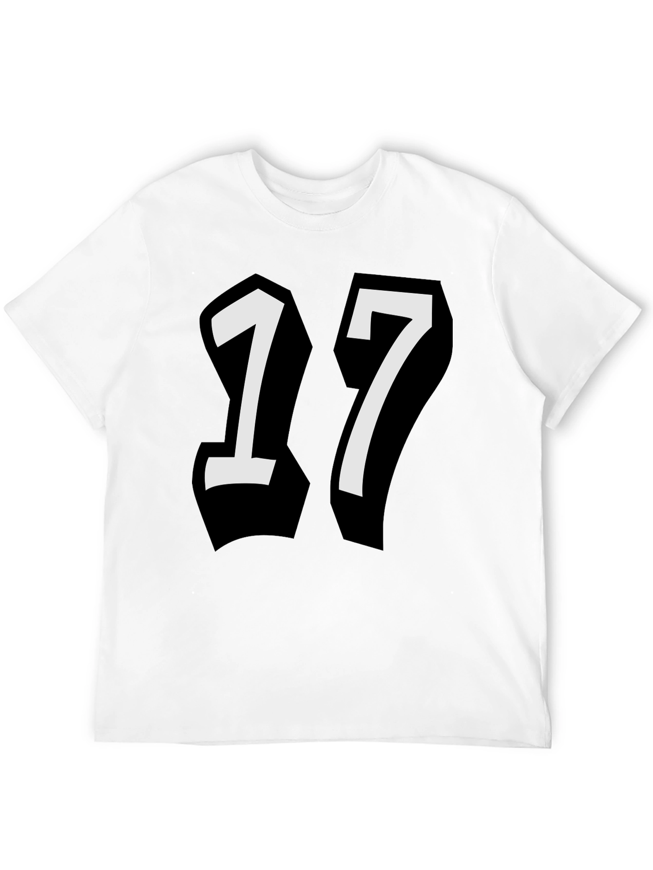 Bold Number 17 Black T-Shirt