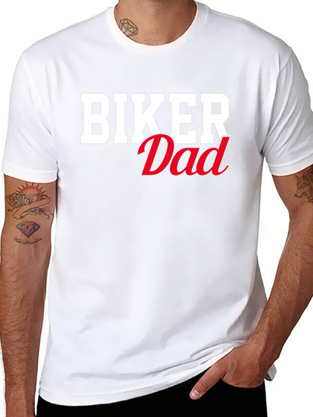 Biker Dad Graphic T-Shirt - Black