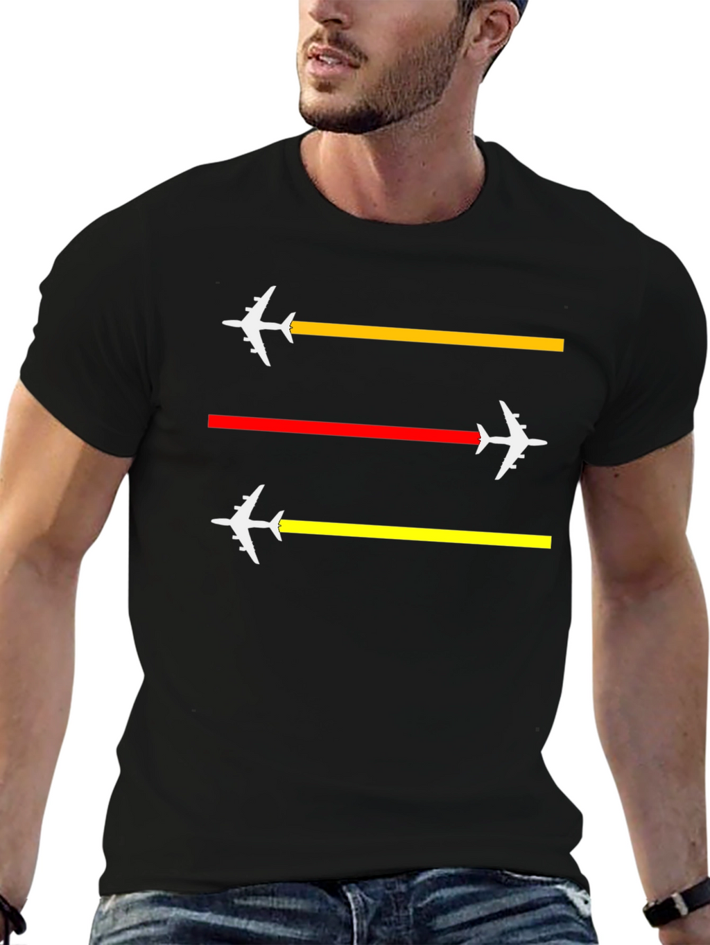 Airplane Trail T-Shirt - Aviation Lover Tee