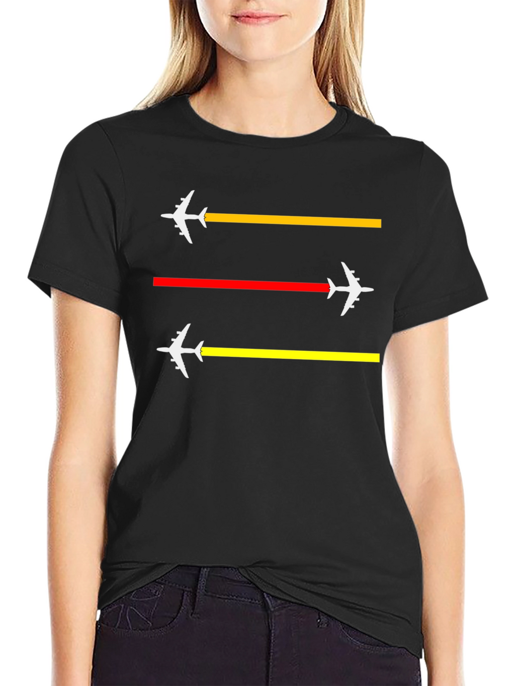 Airplane Trail T-Shirt - Aviation Lover Tee