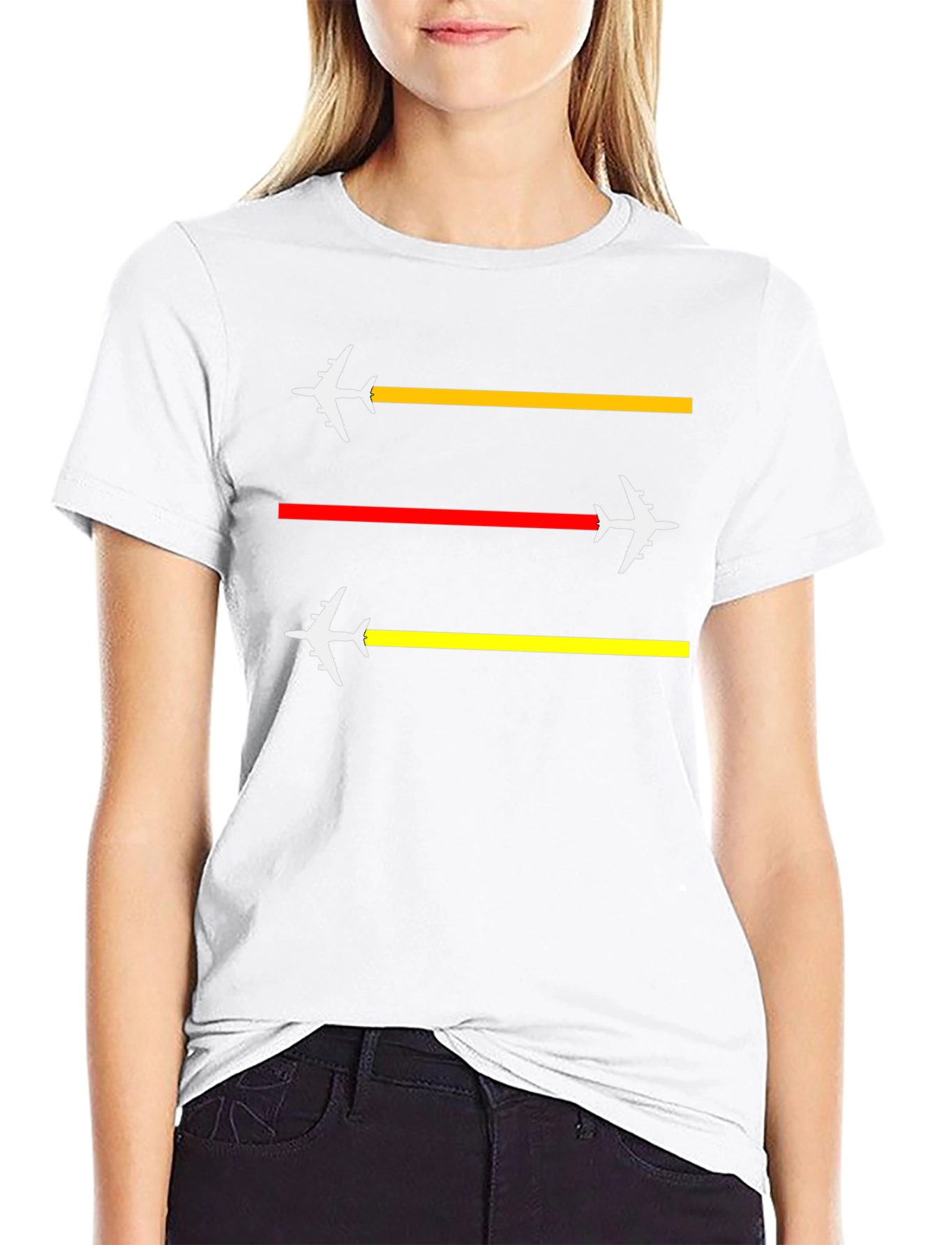 Airplane Trail T-Shirt - Aviation Lover Tee