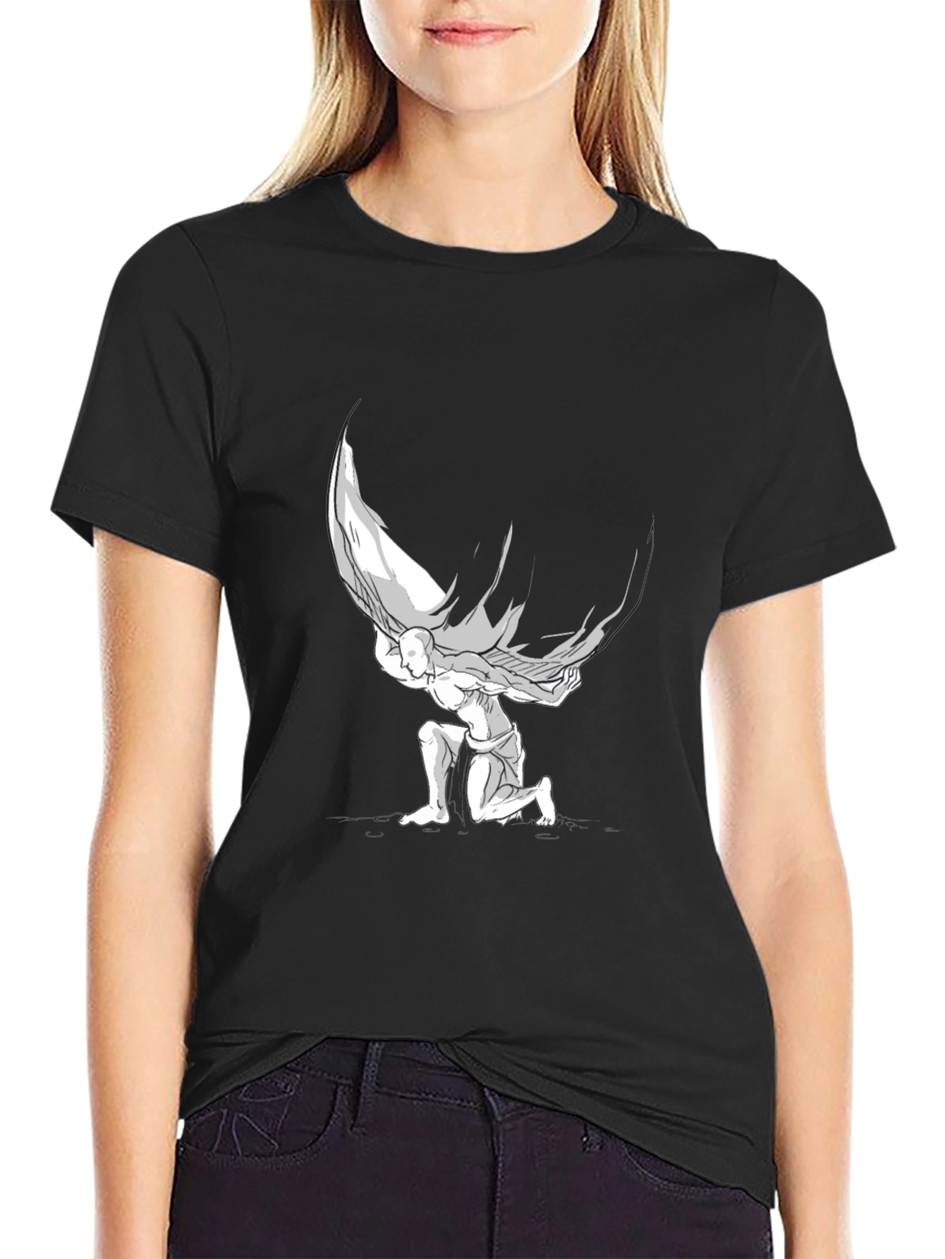 Atlas Graphic T-Shirt - Black Cotton Blend