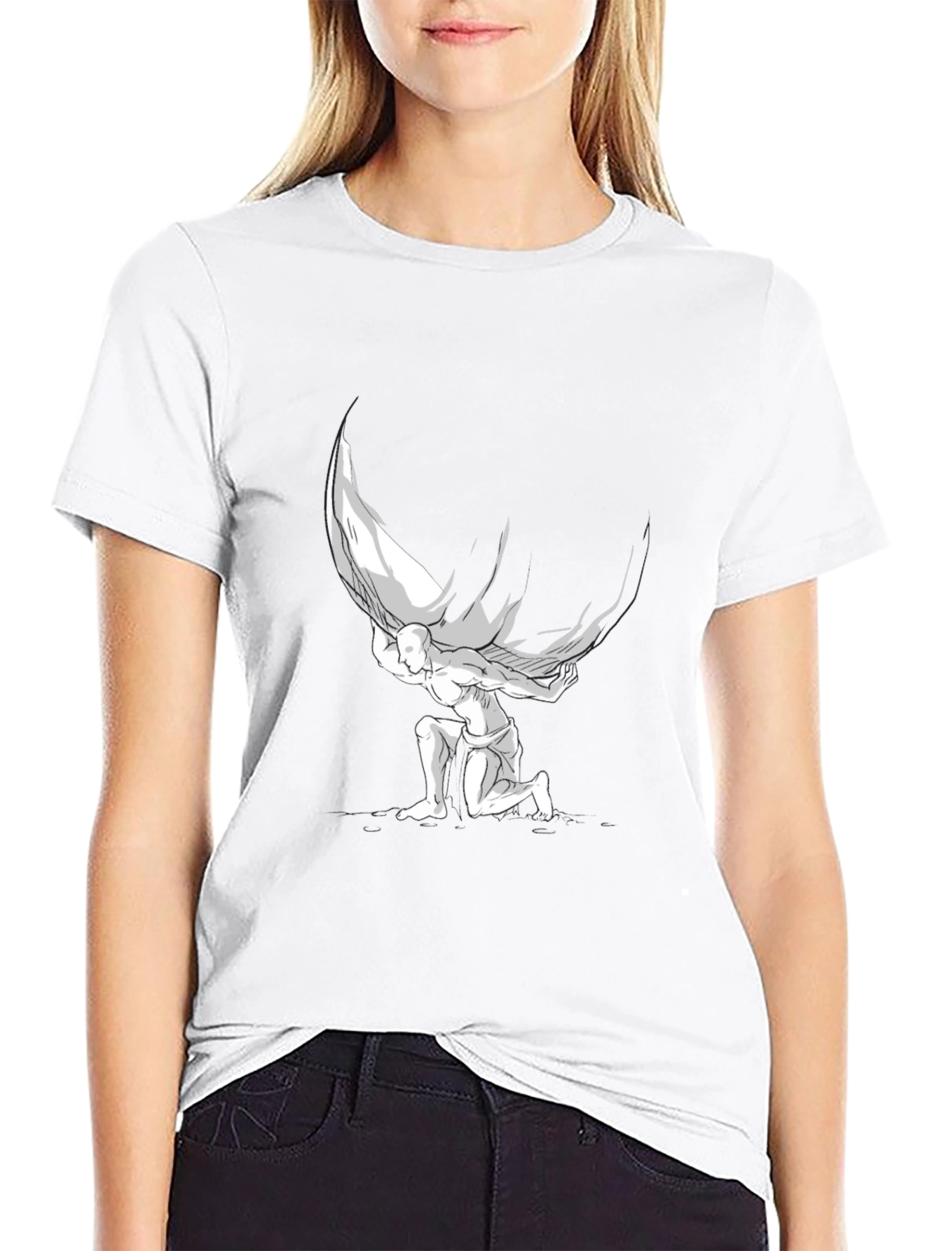 Atlas Graphic T-Shirt - Black Cotton Blend