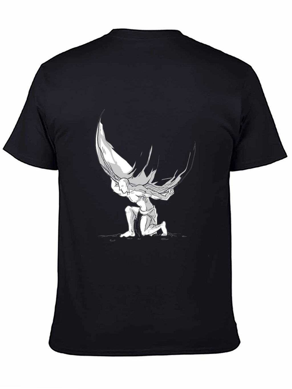 Atlas Graphic T-Shirt - Black Cotton Blend