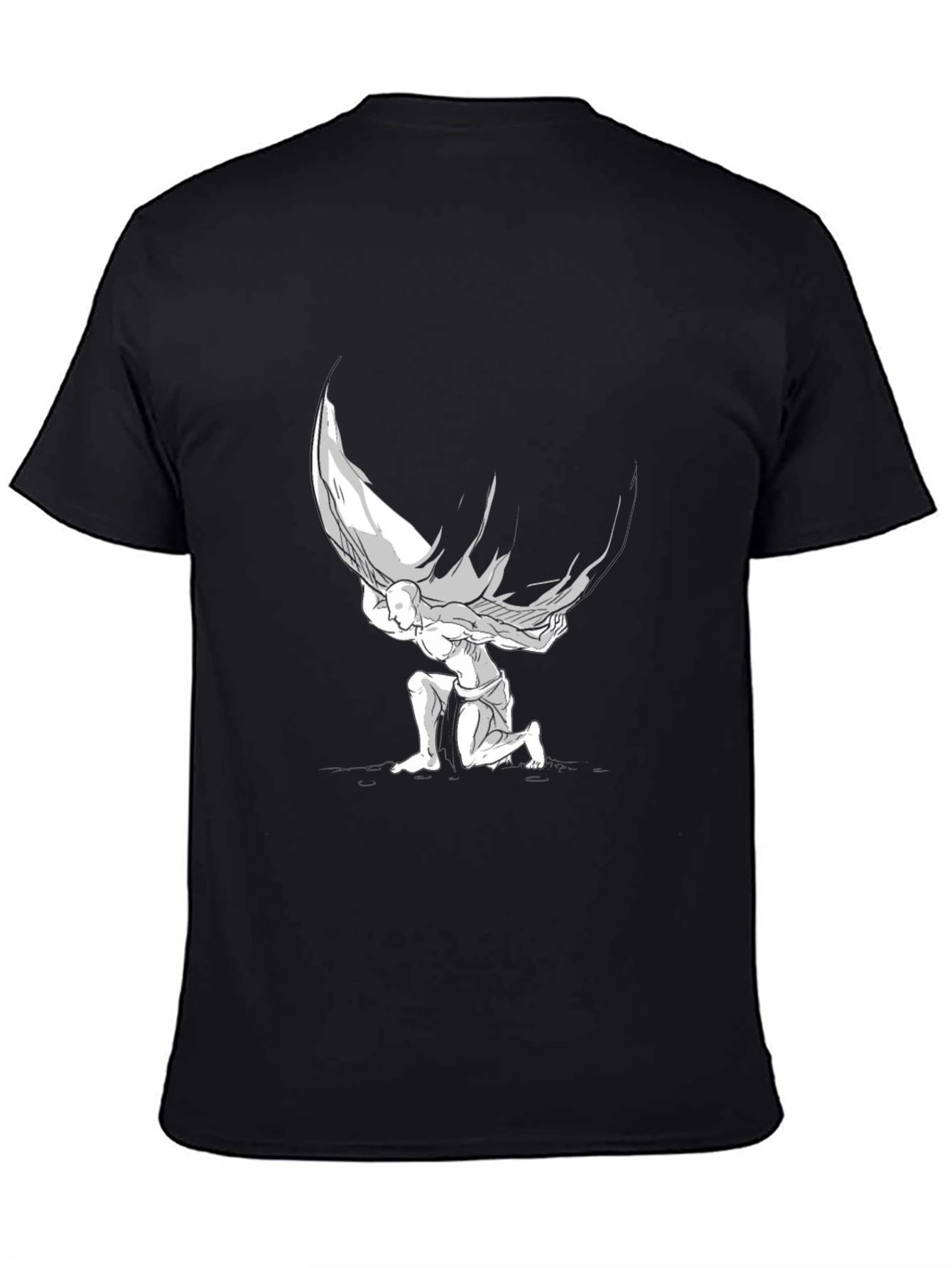 Atlas Graphic T-Shirt - Black Cotton Blend