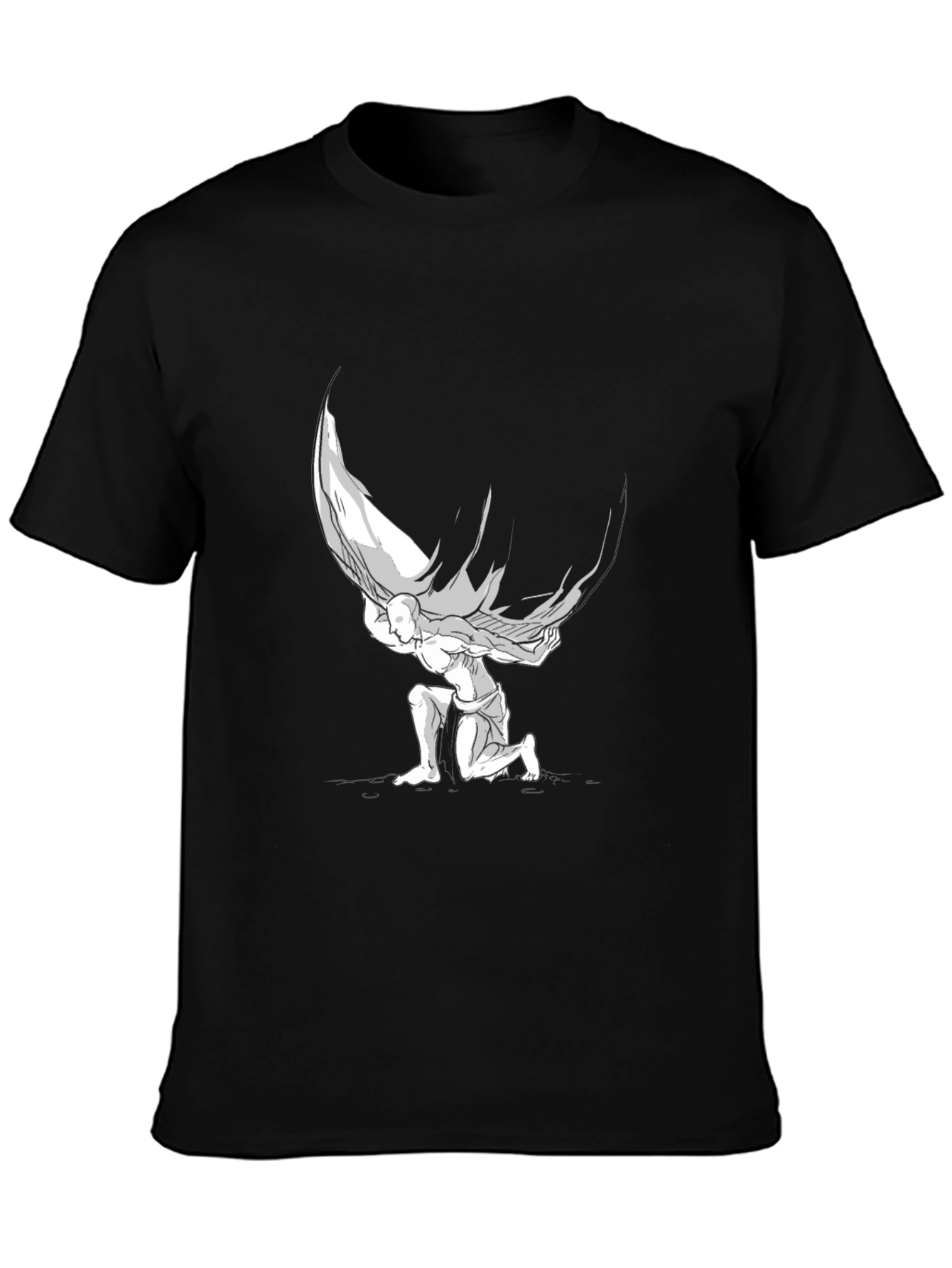 Atlas Graphic T-Shirt - Black Cotton Blend