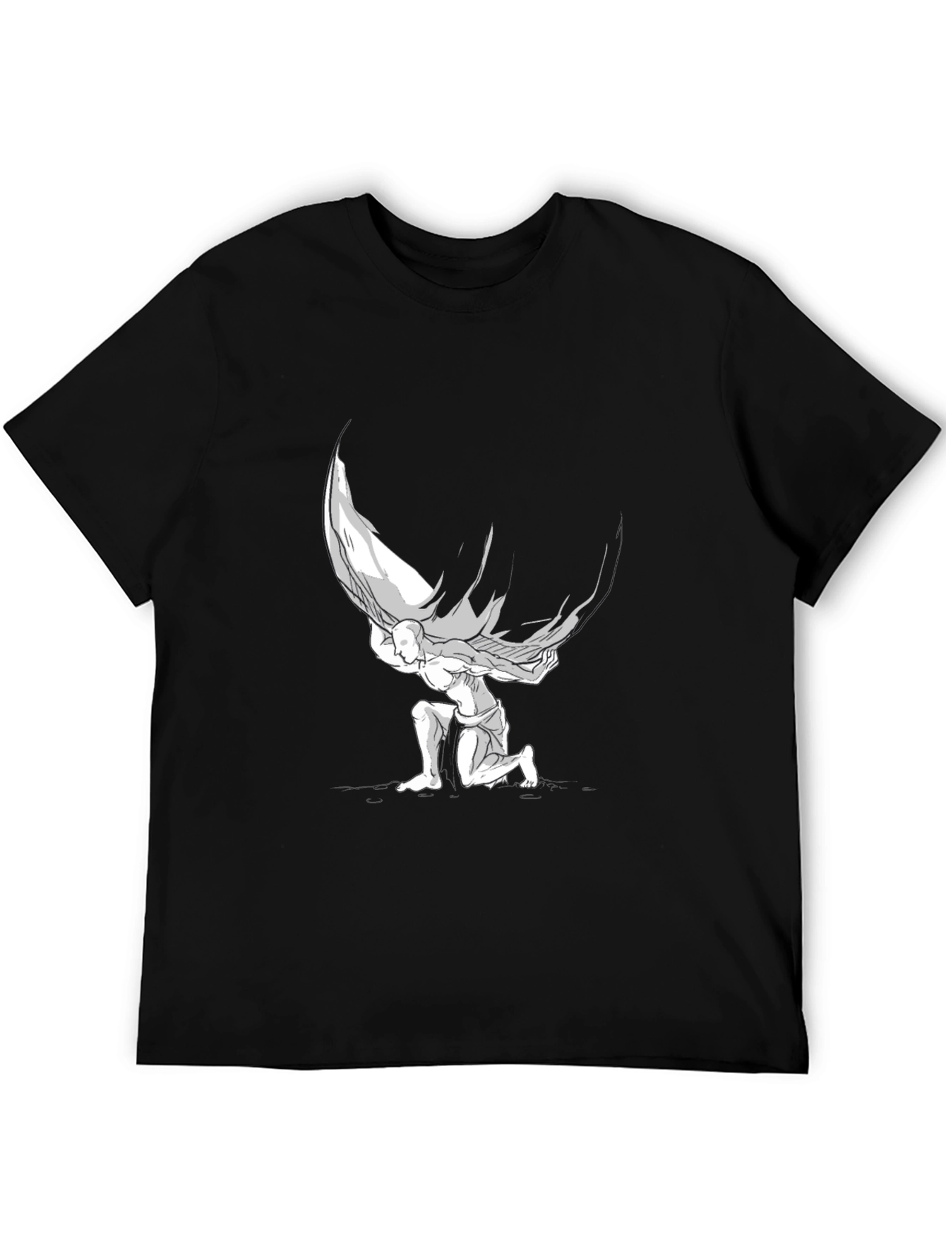 Atlas Graphic T-Shirt - Black Cotton Blend