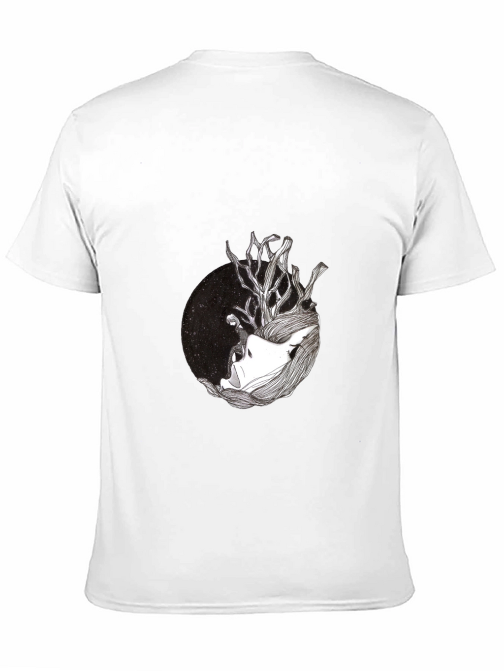 Black T-Shirt with Artistic Graphic