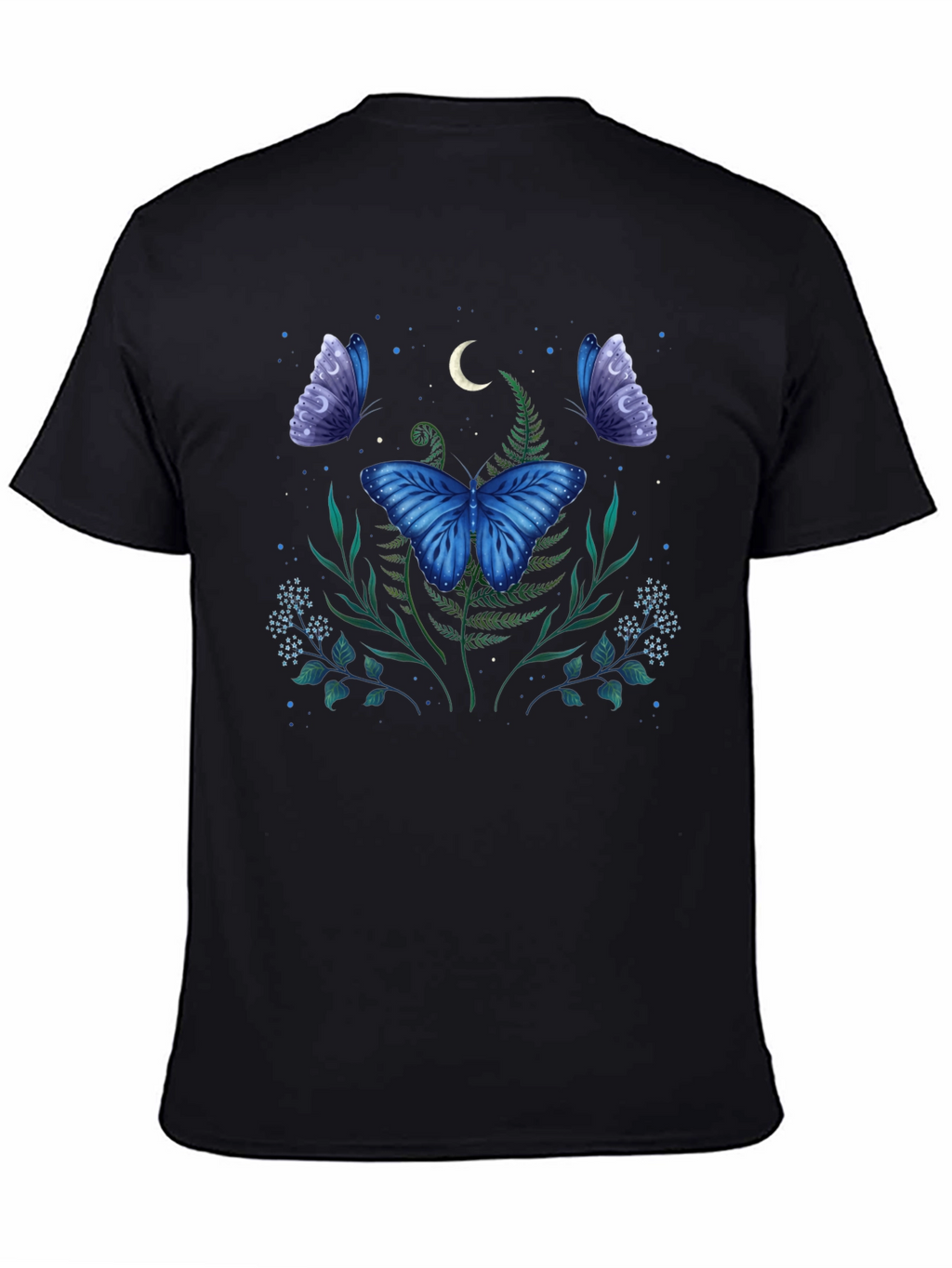 Butterfly Moon Graphic Tee - Black