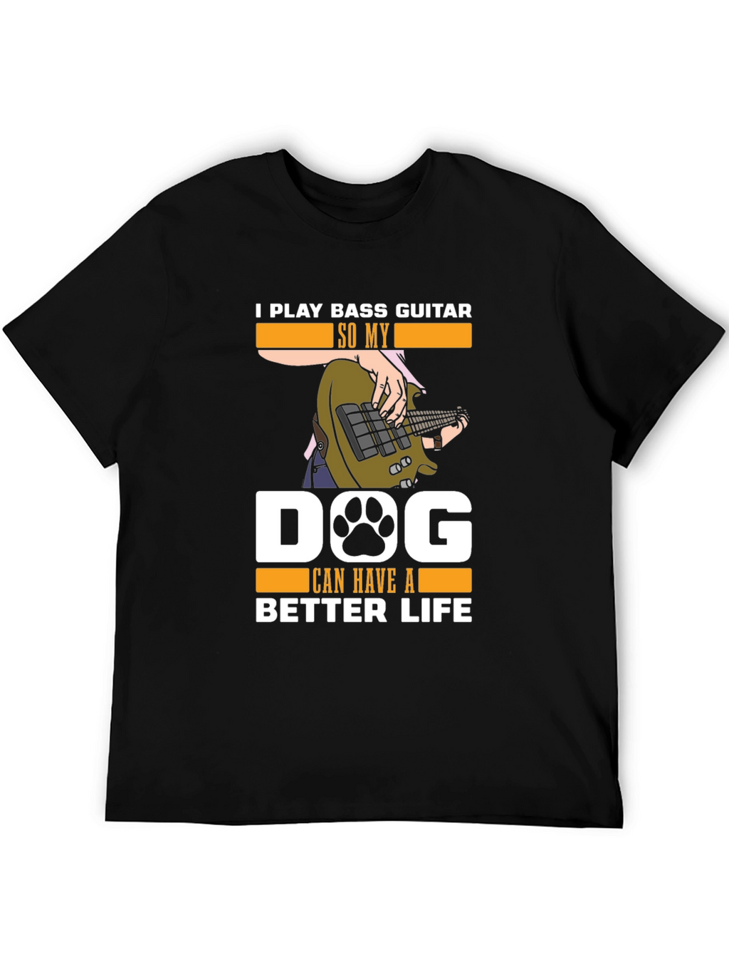 Bass Guitar Dog Lover T-Shirt