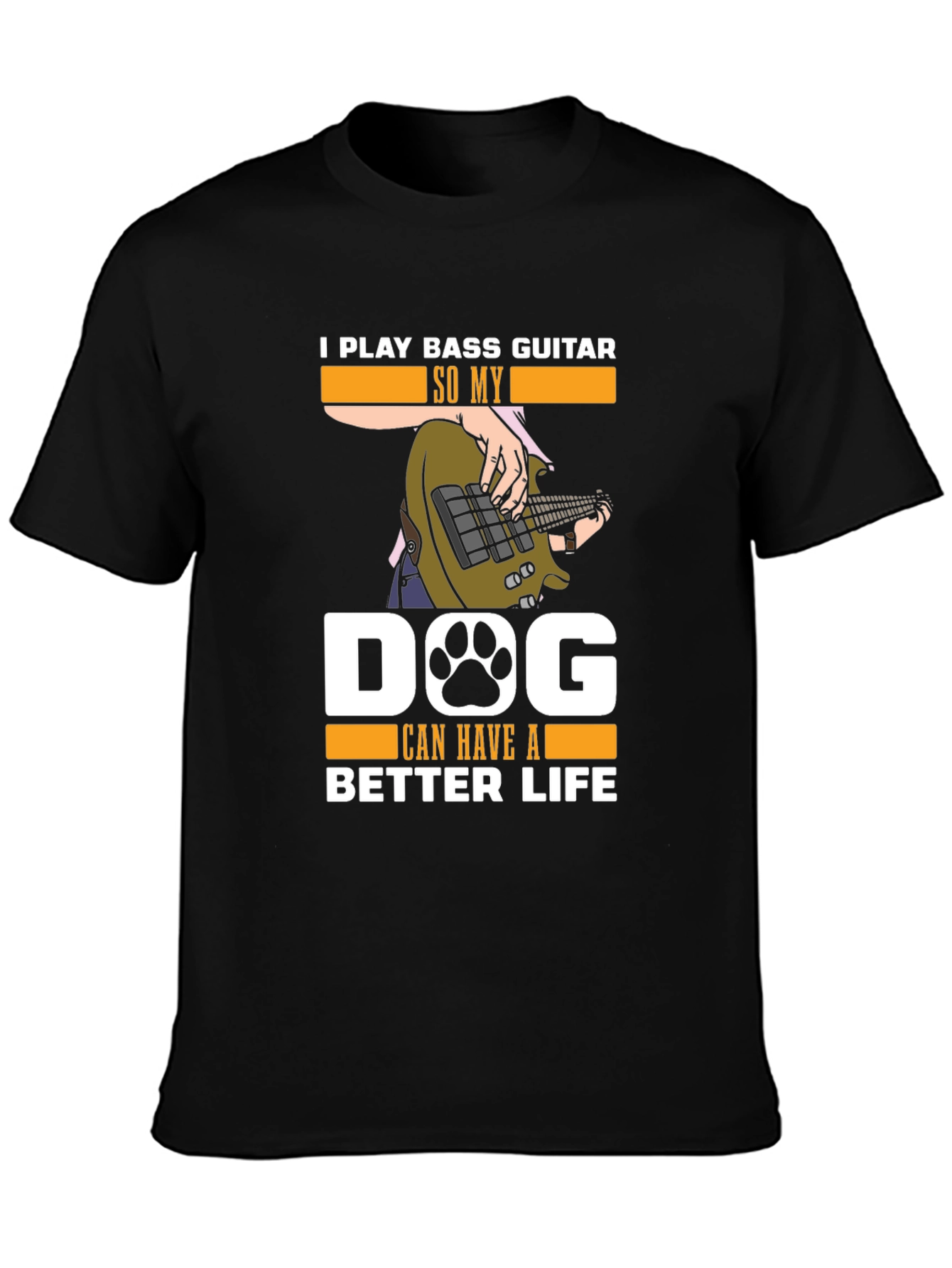 Bass Guitar Dog Lover T-Shirt
