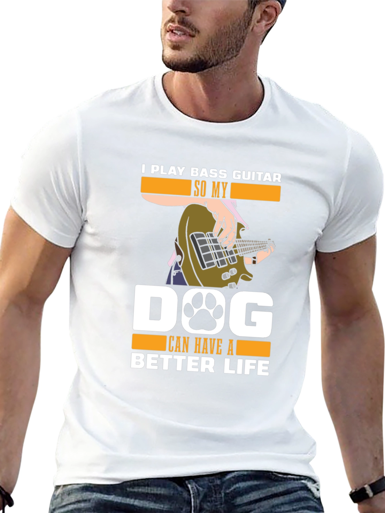 Bass Guitar Dog Lover T-Shirt