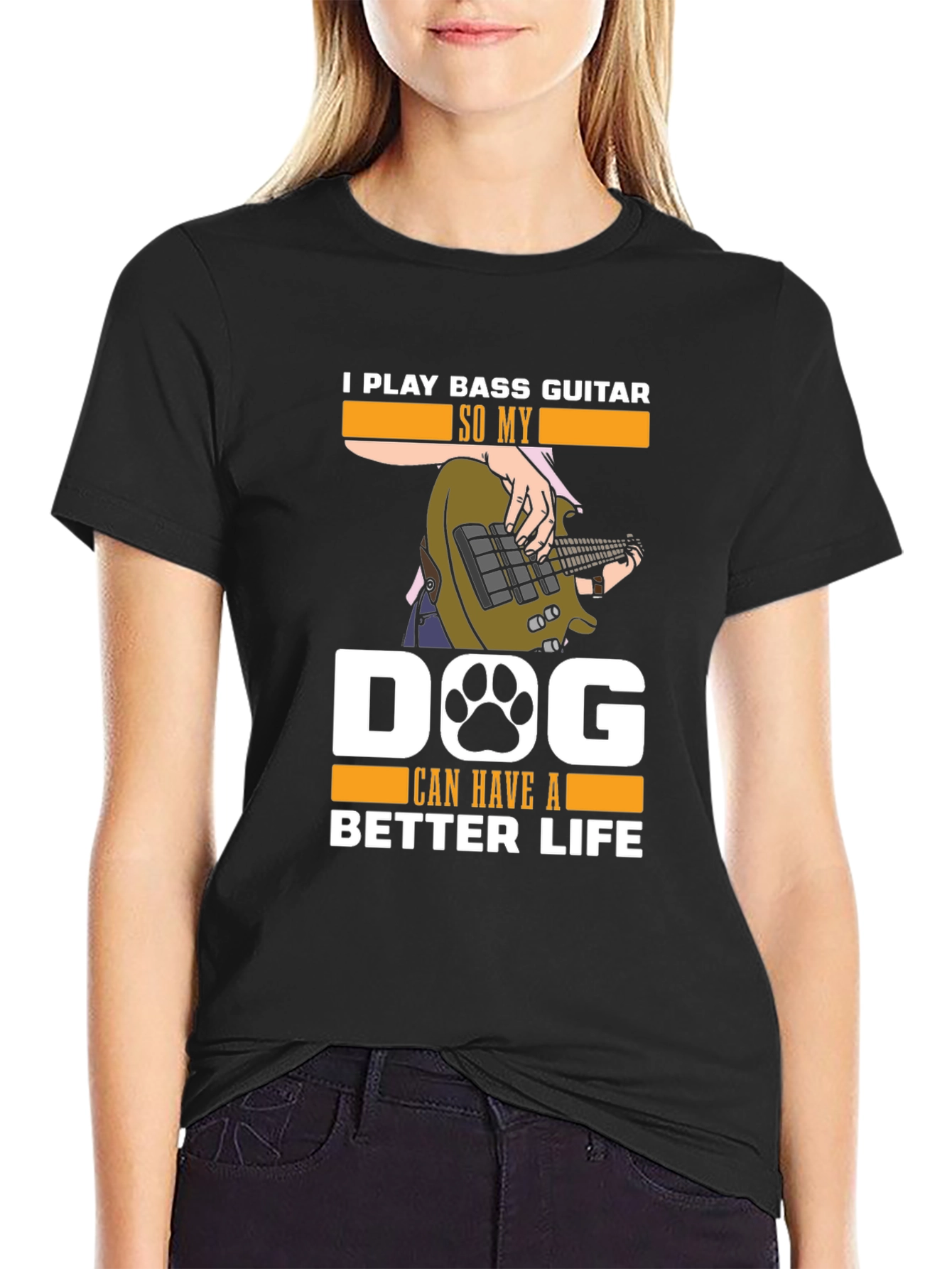 Bass Guitar Dog Lover T-Shirt