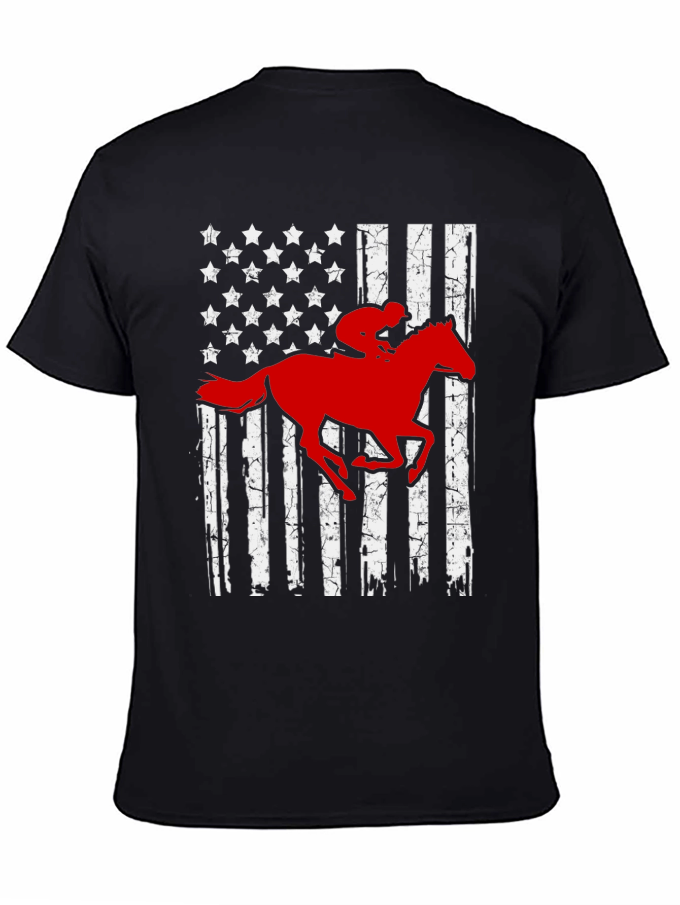 American Flag Horse Rider T-Shirt