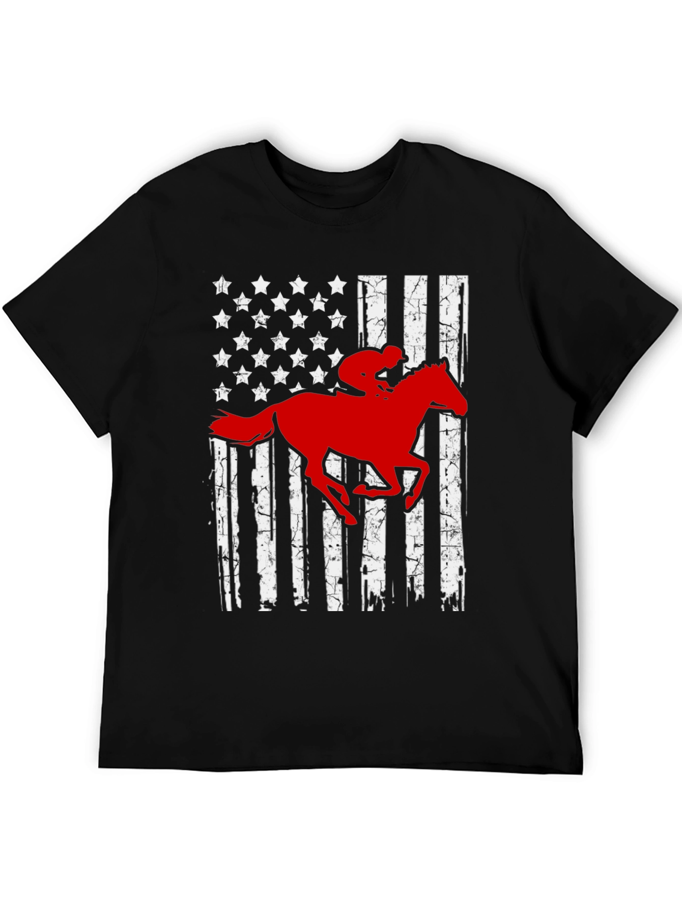 American Flag Horse Rider T-Shirt