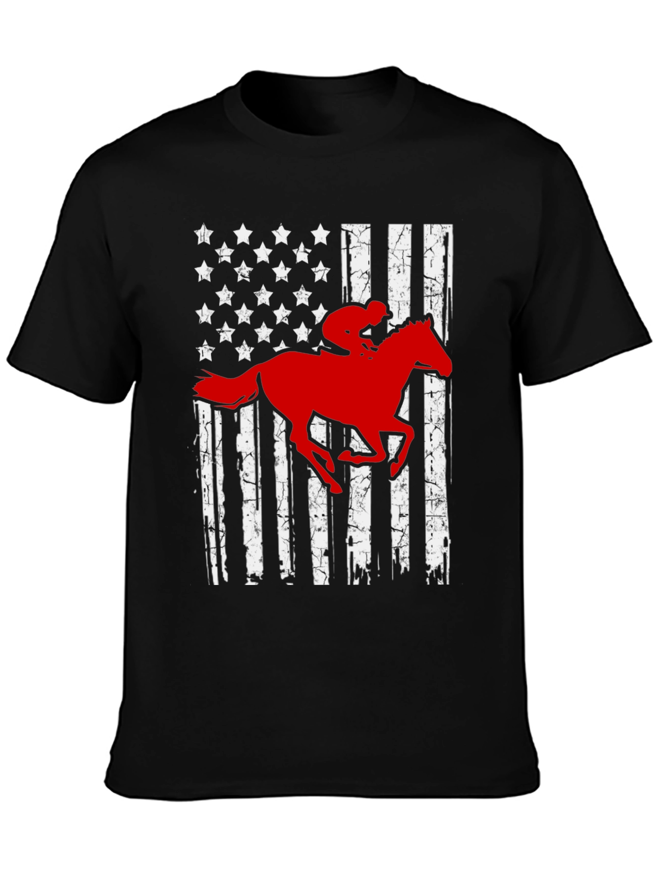 American Flag Horse Rider T-Shirt