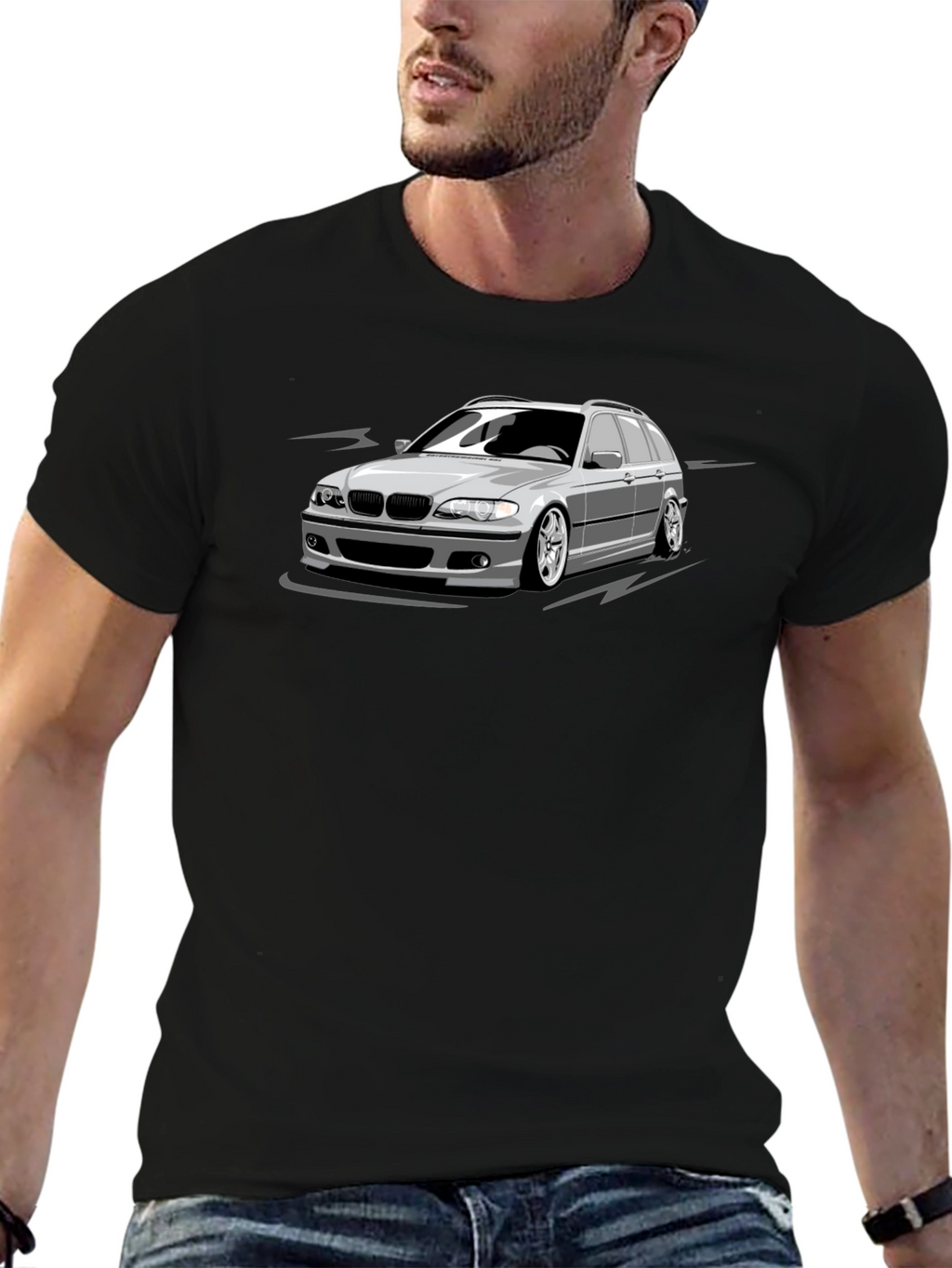 Black Car Graphic T-Shirt