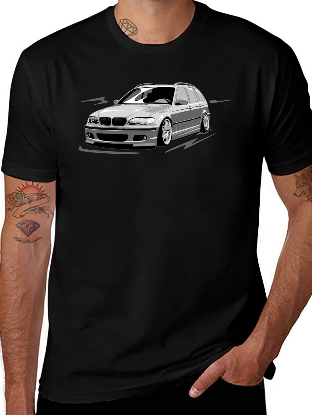 Black Car Graphic T-Shirt