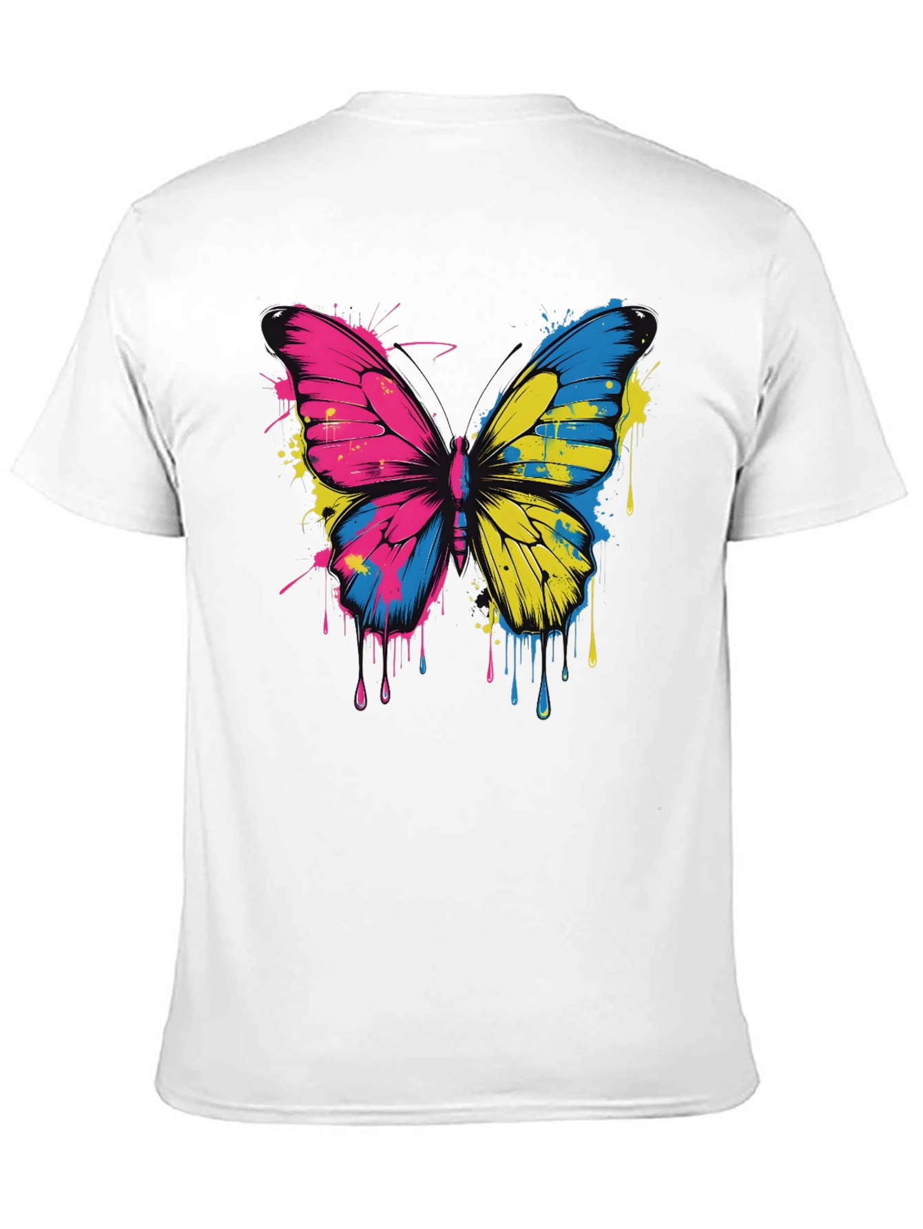 Butterfly Splash Tee - Colorful Graphic T-Shirt
