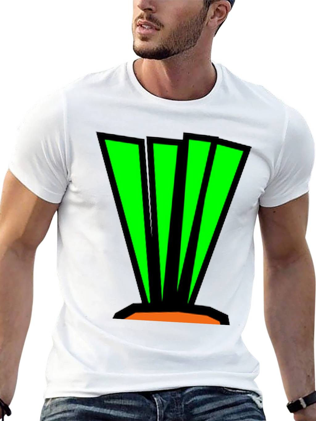 Abstract Graphic Tee - Bold Green Design