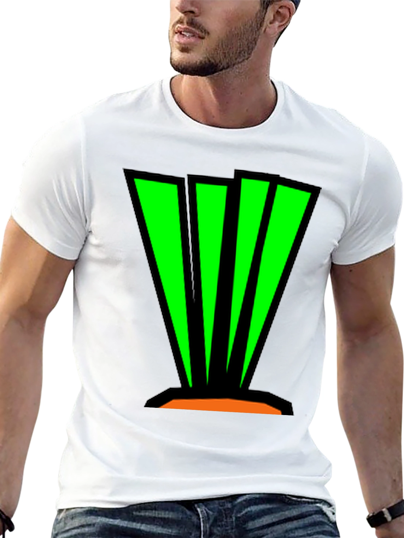 Abstract Graphic Tee - Bold Green Design