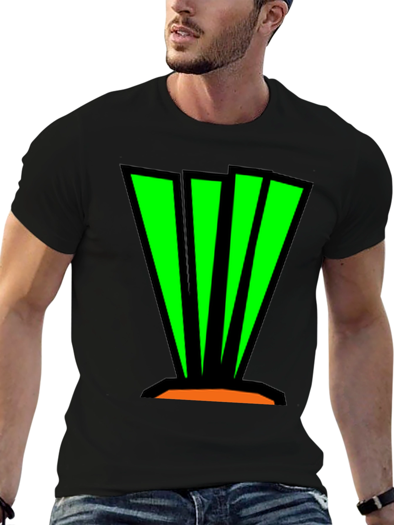 Abstract Graphic Tee - Bold Green Design