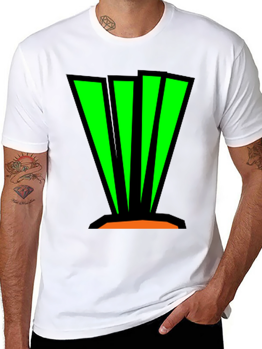 Abstract Graphic Tee - Bold Green Design