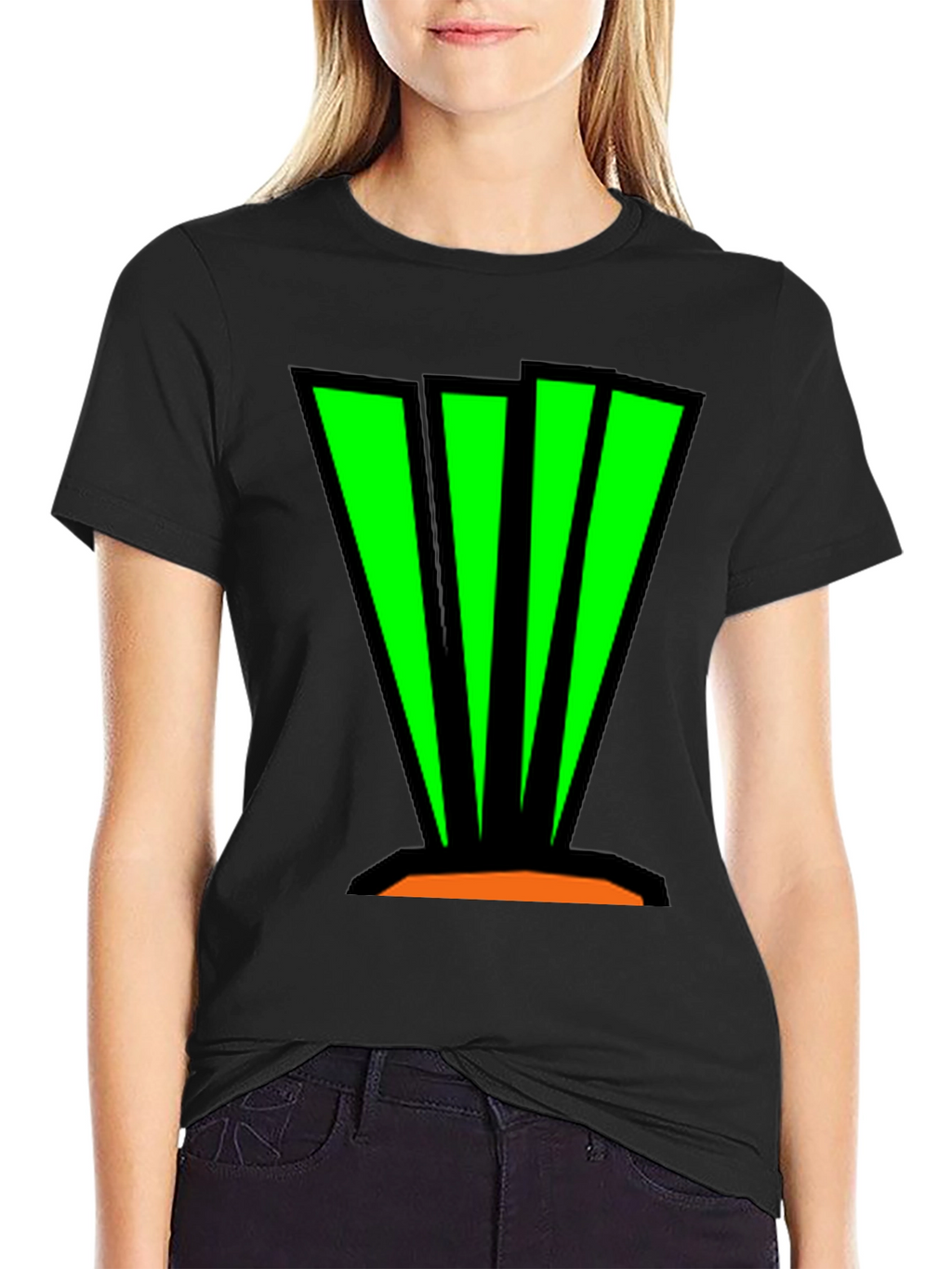 Abstract Graphic Tee - Bold Green Design