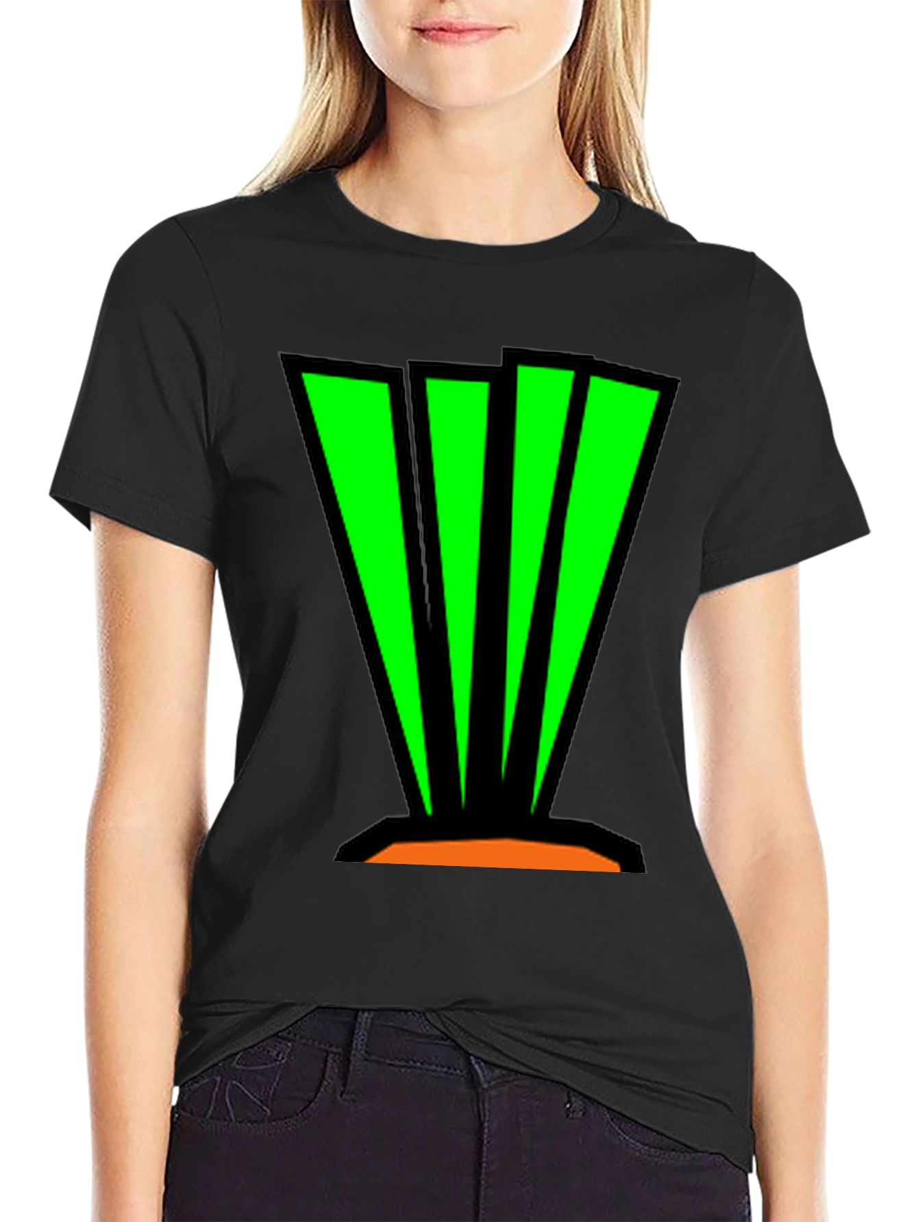 Abstract Graphic Tee - Bold Green Design